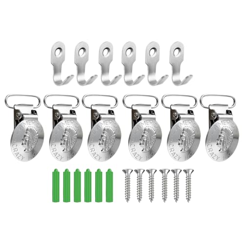 Clips de pared de metal antideslizantes de 0.39" para colgar tapices de forma segura