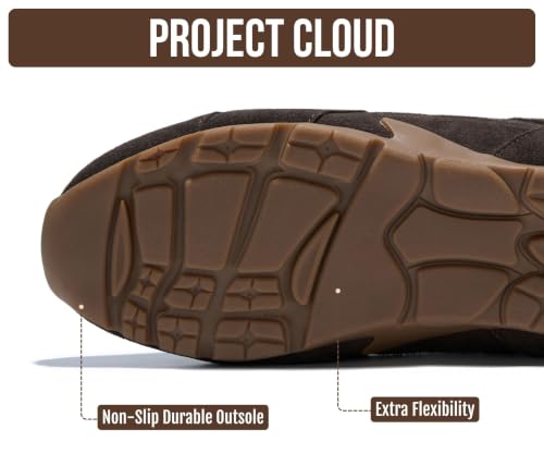 Image of Project Cloud Leather Barefoot Shoes Women - Memory Foam Lace-Up Womens Sneakers - Lightweight & Non Slip Womens Shoes Casual - All-Day Women's Fashion Sneakers for 2026