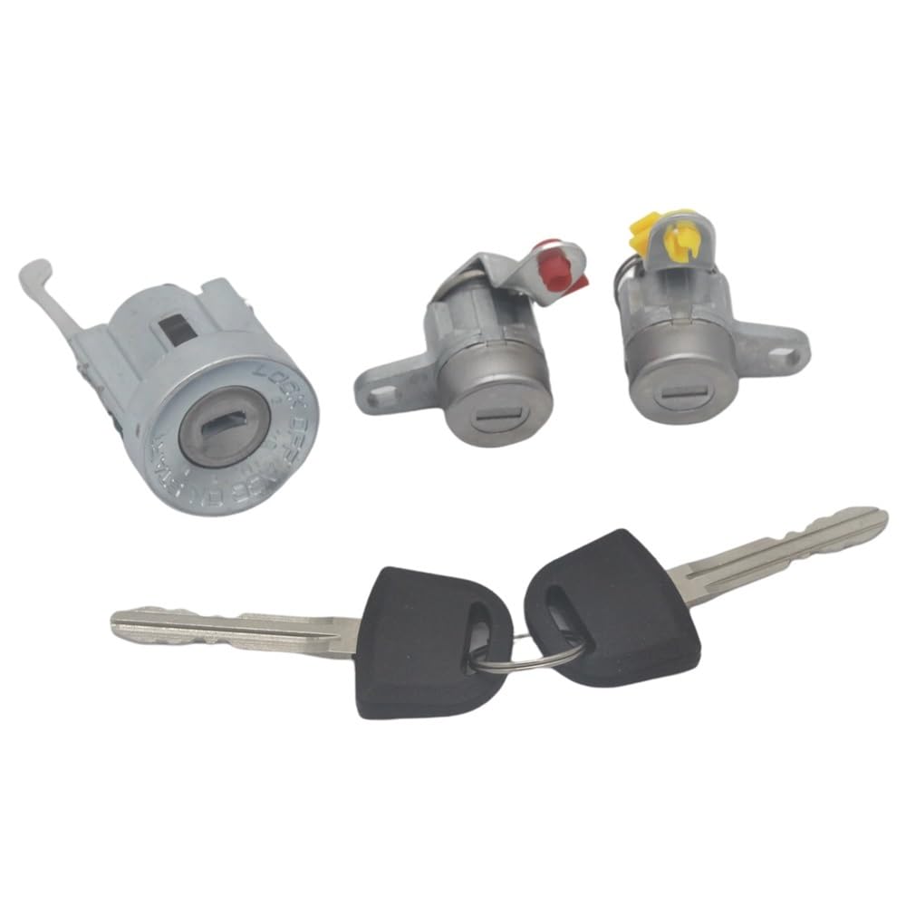 Zhjlut One Color Car Lock Cylinder Compatible With Holden For Rodeo 1988-2002 Ignition Switch Left Right Door Lock Cylinder Key Set(3Pcs Lock Set)