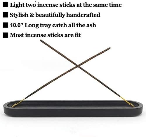 YYDS Incense Burner Incense Holder Burner with Ash Catcher Backflow Handmade Supports Meditation Durable Suitable for Aromatcherapy Ornamen Incense Holders