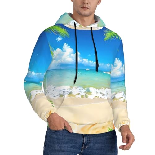 Sweat à capuche homme palmiers marins fini les vêtements de mi-saison inconfortables