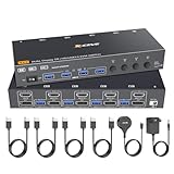 【Commutation pratique & Large compatibilité】 : aucun pilote nécessaire, Plug and Play. Le commutateur KVM 4 PC 2 moniteurs dispose de deux méthodes de commutation, vous pouvez basculer entre les ordinateurs avec les boutons sur le panneau de commande ou la télécommande filaire fournie. Suivez les instructions LED pour utiliser l'ordinateur. Le commutateur KVM prend en charge plusieurs périphériques d'entrée tels que PC, ordinateur portable, Apple TV, PS3/PS4 et Xbox. Largement utilisé dans les bureaux, les salles de classe multimédia, les salles de conférence, etc. Remarque : la commutation par touche de raccourci n'est pas prise en charge.