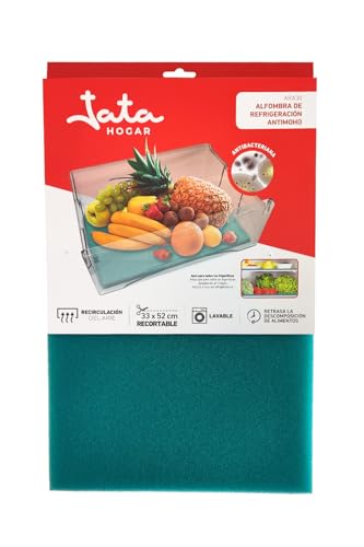 Jata Hogar ARA30 - Base conservante para nevera. Alfombrilla para cajones frigorífico. Libre circulación. Recortable. Adaptable. Lavable. Apto para todas las neveras. Antimoho