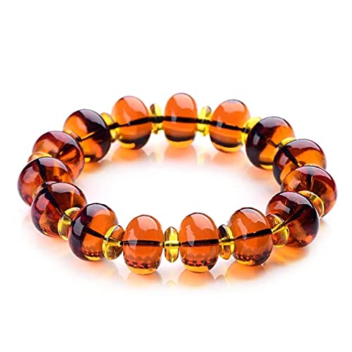 Bracelets 13mm 16mm Natural Blue Amber Beads Bracelet Violet Wax Abacus beads Women Men Crystal Fashion Reiki Stone 16mm