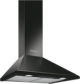 Smeg 60cm Chimney Cooker Hood - Black [Energy Class B]