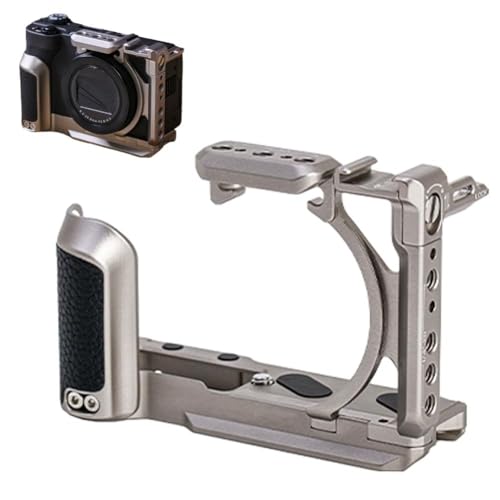 For V1用 カメラケージ/ベースプレート アルミ合金製カメラビデオケージ クイックリリースプレート 保護拡張 for Canon PowerShot V1 映画撮影 VLOG ビデオ用