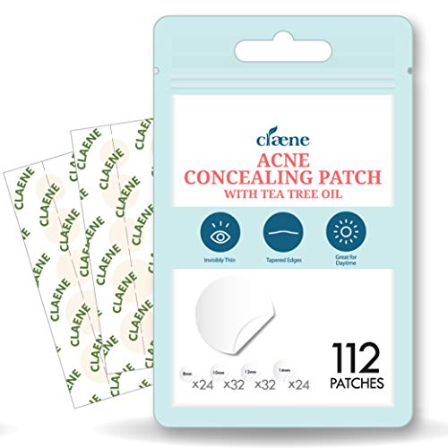Pimple patches, Acne Pimple Concealing Patch - Invisible, Cruelty-Free, Hydrocolloid, Blemish Spot, Skin Treatment, Facial Stickers, Absorbing Cover, 4 Sizes, Blends in with skin, Vegan (112Count)