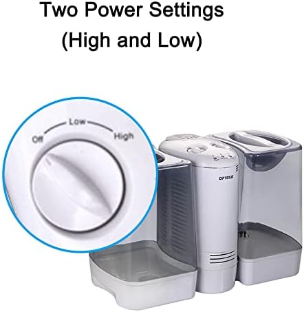 Miniatura 3 de Optimus U-32030 Humidificador cálidoniebla con sistema de vapor de efecto mecha, de 3.5 galones