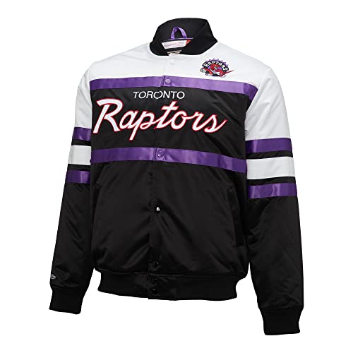 Mitchell & Ness M&N Heavyweight Satin Veste - Script Toronto Raptors