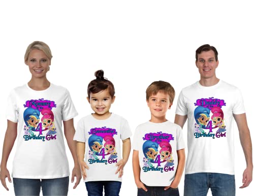 Personalized Shimmer Birthday Shirt, Add Any Name and Age, Custom Shirts for a Shine Birthday Party, Family Matching Shirts, Handmade product.2