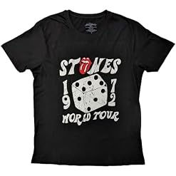 The Rolling Stones T-shirt Tour ’72 Dé en coton pour adulte unisexe - Les Beatles, Paul McCartney, John Lennon, RIngo Starr, George Harrison