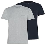 KARL LAGERFELD B.V Karl Lagerfeld, Men's, Elongated Logo Short Sleeve T-Shirt (2 Pack) Undershirt, Multicolor, M Hombres