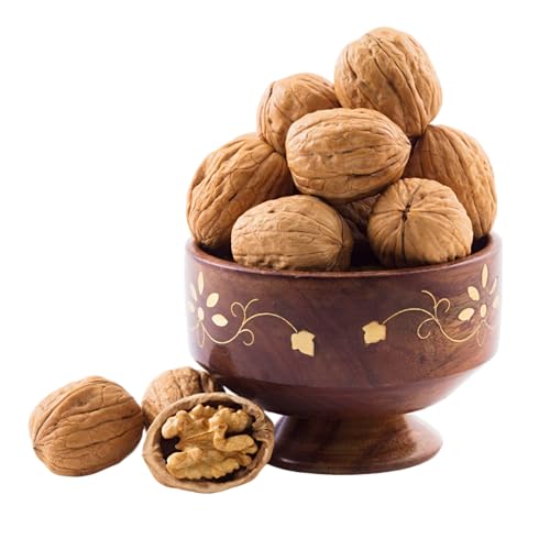 Image of LILA DRY FRUITS Walnuts 500 Grams In-Shell | Premium Whole & Natural Walnut | Akrot Giri Rich in Iron and Protein | Akhrot Nuts Ideal for Breakfast, Snacking | Dry Fruits Perfect for Gifting