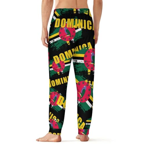Graffiti Dominica Dominican Flag Men's Pajama Bottoms Sleep Lounge Soft Comfy Pants Sleepwear3