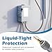1/2 Inch Liquid Tight Connector - Non-Metallic PVC Electrical Conduit Fittings, 180 Degree Straight Flexible Conduit UL Listed for Home, Kitchen, Bathroom, Tubes and Tool Supplie (50 Pack)