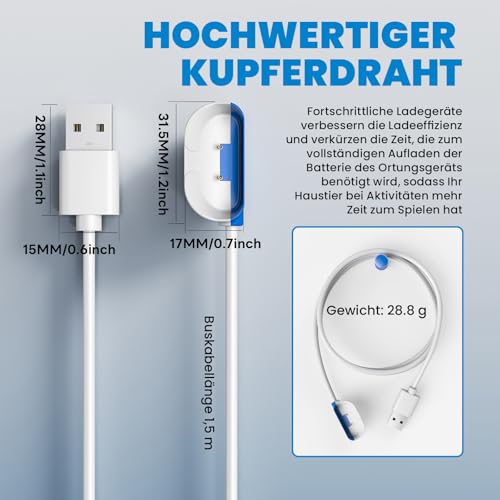 Magnetisches Ladekabel Kompatibel mit Tracti GPS Tracker Dog 4