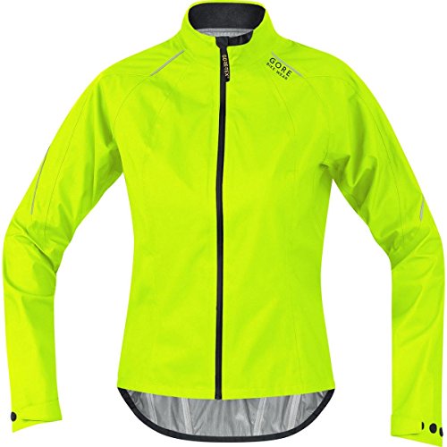 GORE BIKE WEAR Womens Road Cycling Jacket, Light, GORE-TEX Active, POWER LADY GT AS Jacket, Size 40, Neon Yellow/Black, JGPOWL