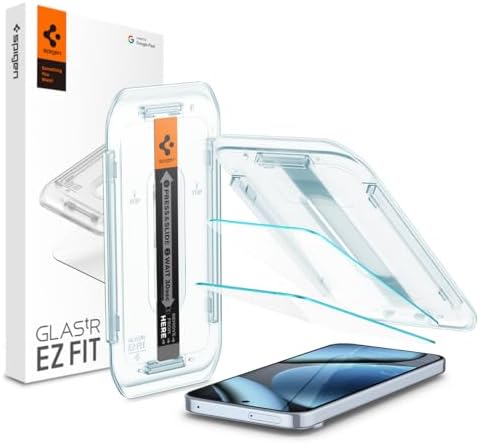 Spigen EZ Fit Tempered Glass Screen Protector Guard for Pixel 10/10 Pro / 9/9 Pro [2 Pack]