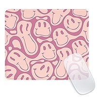 Seorsok Retro Smiley Hippie Round Mouse Pad, Cute Funny