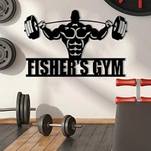 Luxury Personalized Gym Metal Sign, Custom Home Gym Cut Metal Wall Art, Home Gym Decorations, Gifts for Fitness Lovers, Workout Room Decor, Gym Signs for Home Gym 3