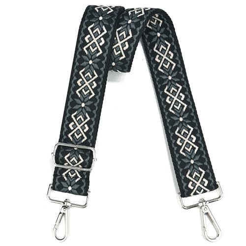 Image of Crossbody Straps for Purses Silver Hardware Purse Strap Wide Shoulder Strap Adjustable Replacement