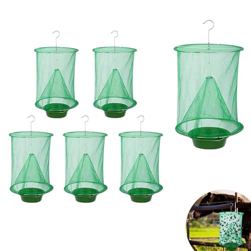 Voarge 6 piezas Atrapa Moscas, Matamoscas, Jaula de Atrapamoscas de Moscas, Superficies de Moscas de Pastoreo Reutilizables para Granja Familiar o Exterior, Parque, Restaurantes