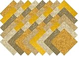 Beige Gold Blender Collection 40 Precut 5-inch Quilting Fabric Squares Charm Pack