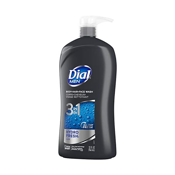 Dial Men 3in1 Body, Hair and Face Wash, Hydro Fresh, 32 fl oz