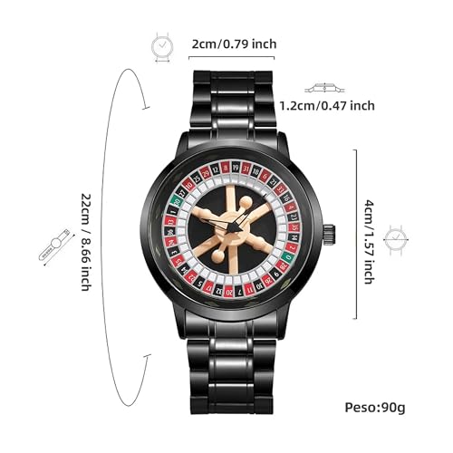 Image of Branded Men's Sport Quartz Watch Arrow Wheel Dial 360 Rotating Casual Fashion Stainless Steel Alloy Mens & Boy's Luxury Metal Gift Creative Watch