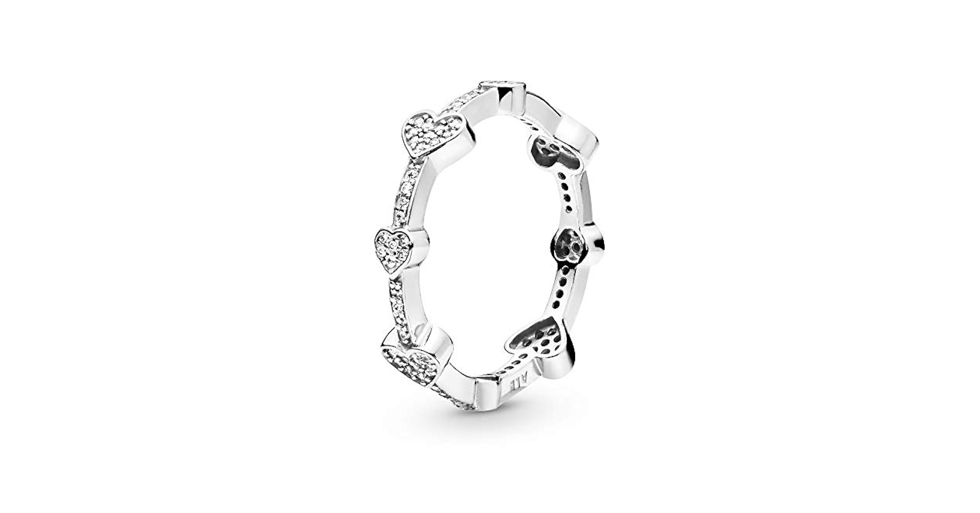 Amazon.com: Pandora Jewelry Alluring Hearts Cubic Zirconia