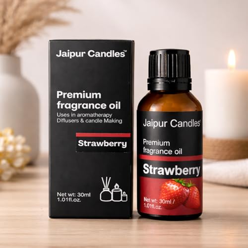 Image of Fragrance Oil | 30 ml | Aroma Oil for Home Fragrance | Best for Aromatherapy | Use in Diffusers, Candles, Air Fresheners (30ML, Strawberry)