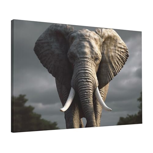 Images sur toile éléphant 3D poster mural HD chambre coucher 40x61
