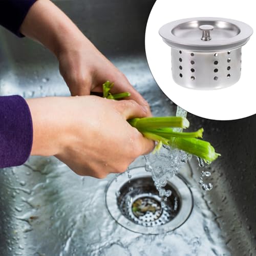 Set de 2 coladores para fregadero de cocina en acero inoxidable miniatura 7