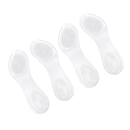 FRCOLOR 2 Pairs Insole Cushion for Heels Women Foot Pads for Heels Foot Feet Pad High Heel Inserts Shoes Inserts for Clear Jel Shoe Inserts Shoes Pads White Thicken