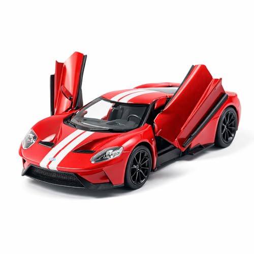 Image of Wizplex MSZ Ford GT 1:43 Scale Officially Licensed Die Cast Metal Car - Pull Back Supercar with Openable Front Doors, Collectible Showpiece for Kids 6+ & Car Enthusiasts