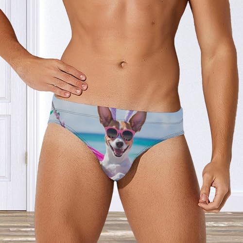 Easter Dog Eggs Mens Swim Briefs Sexy Bikini Swimwear Bathing Suits Trunks4