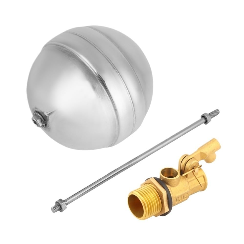 Float Ball Valve 1 Set 1/2inch Float Valve, DN15 Practical Brass Male Thread Water for Liquid Level Measurements