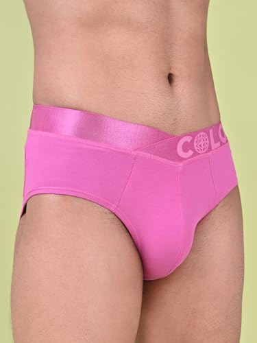 Image of Rupa Colors Modern Solid Brief for Men, Cotton Blend, Regular Fit, Outer Elastic, Pack of 1