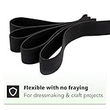 H&S 10 Metres Black Flat Wide Elastic Ribbon and Elastic Band for Sewing, Waistbands, Dressmaking & Craft Accessories - Image 4