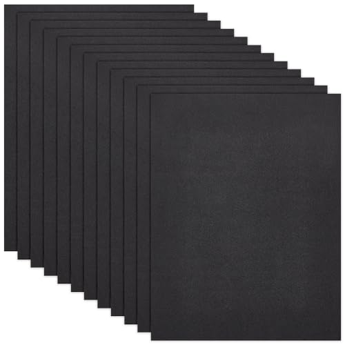BENECREAT 12Pcs Black EVA Foam Insole, 12 × 9 Inches, 3mm Thick Rectangle Eva Foam Sheets, Eva Foam Padding Sheets for Insole Making