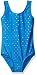 Danskin Girls' Big Girls' Gymnastics Sparkle Leotard, Blue Rainbow Dots, Medium
