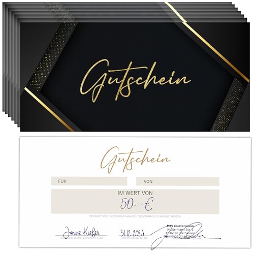 Eummel 25 Zauberhafte Blanko Gutscheine zum selber Ausfüllen | Für Nagelstudio Friseur Kosmetik Massage Wellness Gastro Beauty etc. | Vorlage Gutscheinkarten Geschenkgutscheine