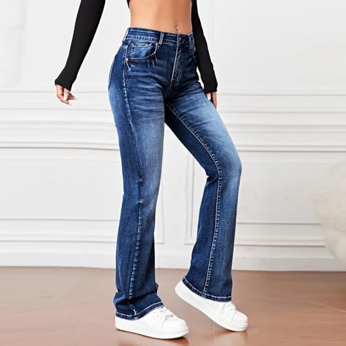 Womens Boyfriend Jeans Women's Baggy Barrel Jeans Casual Mid Rise Drawstring Zipper Wide Leg Denim Pants with Pocket3