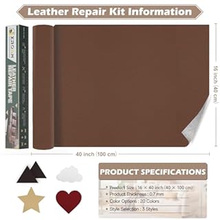 Xroam Pelle Adesiva per Riparazioni Divano, 40x100 cm Pelle Adesiva Nero, Patch di Riparazione in Autoadesiva per Divani, Sedili Auto, Mobili, Borse