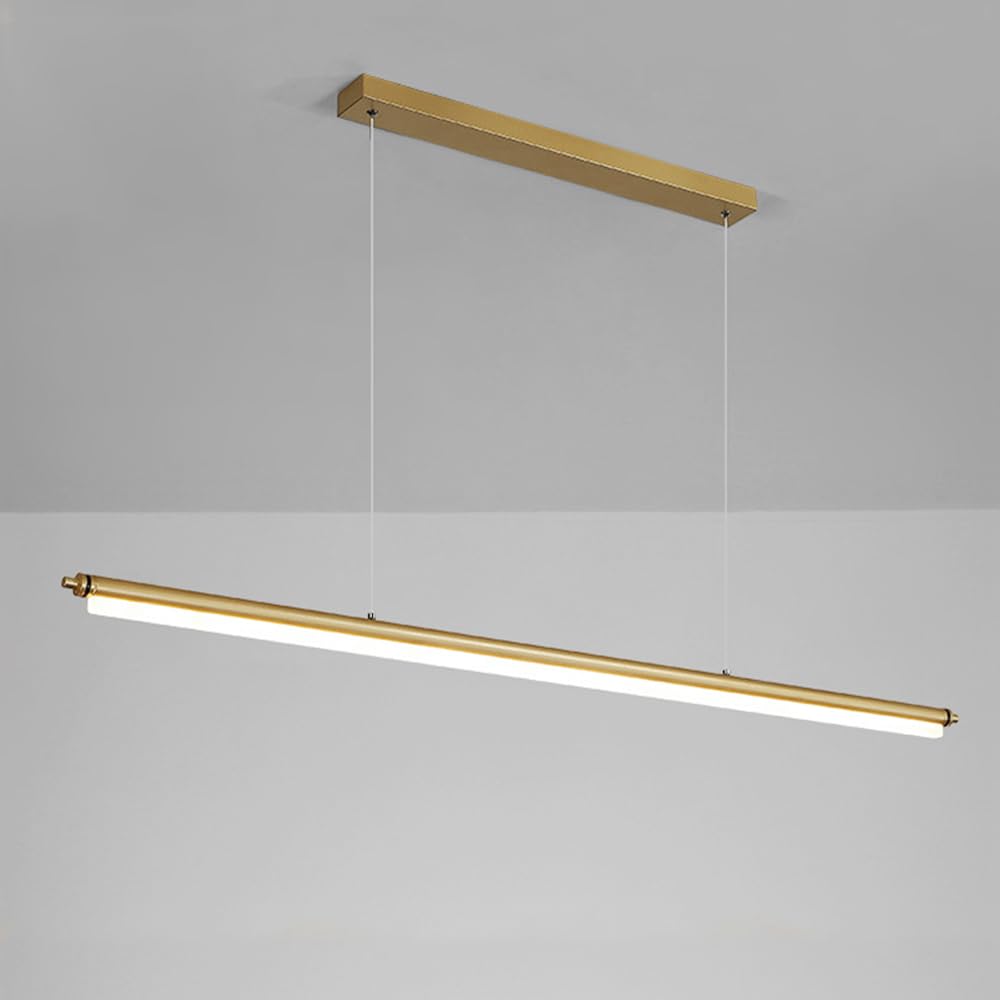 Lámpara colgante LED moderna de aluminio dorado con pantalla acrílica para el hogar