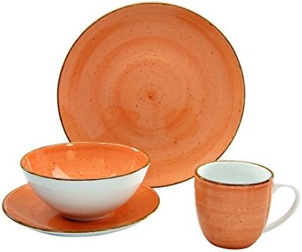 Creatable 16-Piece 17690" Young Generation Vintage Nature Dinner Ware Set, Porcelain, Multi-Colour, 39 x 23.5 x 31.5 cm