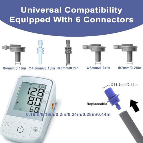 Medium Blood Pressure Cuff, 22-42CM Blood Pressure Monitors Cuff Adjustable Compatible with Other BP Monitors for Adult Senior with Medium Arms Women, 6 Connectors (8.7”-16.5”)