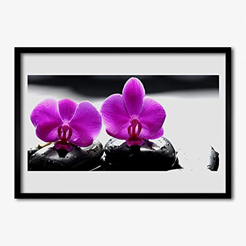 Image murale orchidée en cadre MDF Tulup pour créer une ambiance zen dans votre chambre à coucher