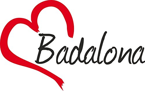 Vinilo Adhesivo para el coche o la moto " BADALONA " (Ciudad) corazón Sticker ca.9x14cm Pegatina sin fondo
