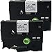 Produktbild neouza 2 Stück kompatibel für Brother P-Touch laminiert TZe TZ Label Tape Cartridge, 9 mm x 8 m TZe-121 Black on Clear
